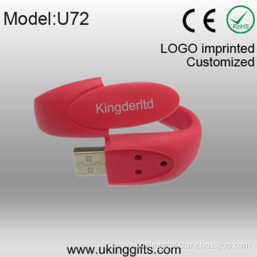 Silicon Wristband USB Pen Drive for Customized USB Rubber Flash Drive